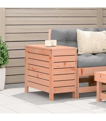vidaXL Garden Footstool | Natural Wood | Solid Douglas Wood — Colour: untreated douglas wood, Model: tall footstool with storage