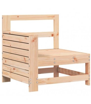 vidaXL Garden Sofa | Natural Pine | Solid Pine Wood | Single Seater | Modular — Colour: untreated pinewood, Model: corner sofa