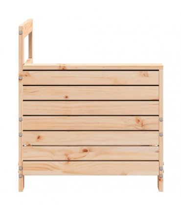 vidaXL Garden Sofa | Natural Pine | Solid Pine Wood | Single Seater | Modular — Colour: untreated pinewood, Model: corner sofa