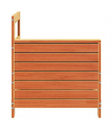 vidaXL Garden Sofa | Wax brown | Solid pine wood | Compact | Modular — Colour: brown pinewood, Model: corner sofa