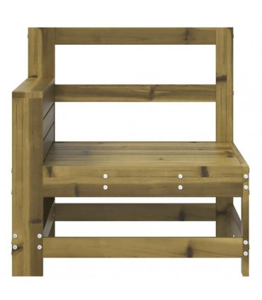 vidaXL Garden Sofa | Impregnated Wood Pine | 69x62x70.5 cm | Modula — Colour: untreated impregnated pinewood, Model: corner sofa