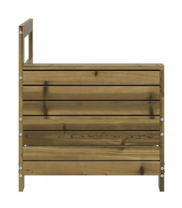 vidaXL Garden Sofa | Impregnated Wood Pine | 69x62x70.5 cm | Modula — Colour: untreated impregnated pinewood, Model: corner sofa