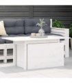 vidaXL Garden Table White 100x50x75 cm Solid Wood Pine — Colour: white pinewood