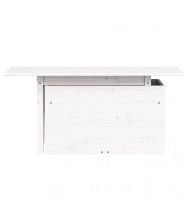 vidaXL Garden Table White 100x50x75 cm Solid Wood Pine — Colour: white pinewood