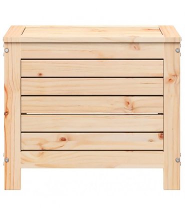 vidaXL Garden Footstool | Natural | Solid Pine Wood | 62x31.5x5 — Colour: untreated pinewood, Model: tall footstool with storage