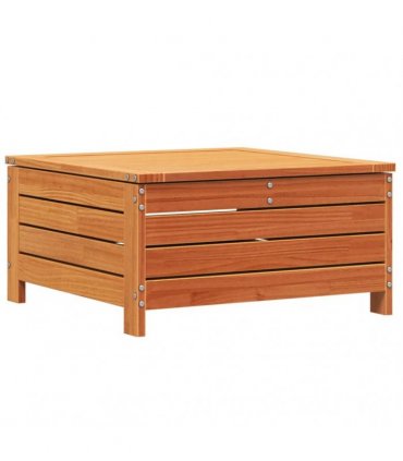 vidaXL Garden Footstool Wax Brown 62x63.5x32 cm Solid Wood Pine — Colour: brown pinewood, Model: low footstool with storage