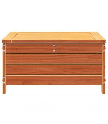 vidaXL Garden Footstool Wax Brown 62x63.5x32 cm Solid Wood Pine — Colour: brown pinewood, Model: low footstool with storage