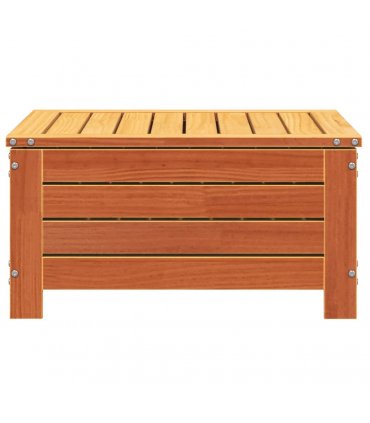 vidaXL Garden Footstool Wax Brown 62x63.5x32 cm Solid Wood Pine — Colour: brown pinewood, Model: low footstool with storage