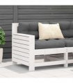 vidaXL Garden Sofa | White | Solid pine wood | Single | Modular | Garden Sofa — Colour: white pinewood, Model: corner sofa