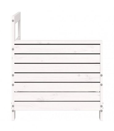 vidaXL Garden Sofa | White | Solid pine wood | Single | Modular | Garden Sofa — Colour: white pinewood, Model: corner sofa