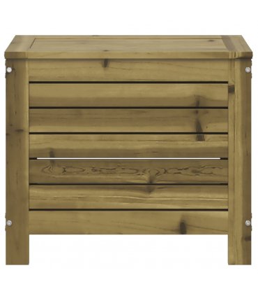 vidaXL Garden Footstool 62x31.5x52 cm Impregnated W — Colour: untreated impregnated pinewood, Model: tall footstool with storage