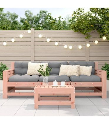 vidaXL Garden Footstool 62x30x32 cm Solid Wood Douglas — Colour: untreated douglas wood, Model: low footstool