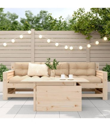 vidaXL Garden Table 100x50x75 cm Solid Wood Pine — Colour: untreated pinewood