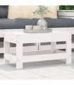 vidaXL Garden Footstool White 62x30x32 cm Solid Wood Pine — Colour: white pinewood, Model: low footstool
