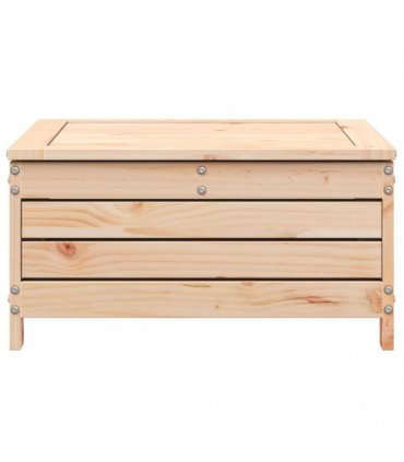 vidaXL Garden Footstool with Cushion Solid Wood Pine — Colour: untreated/anthracite