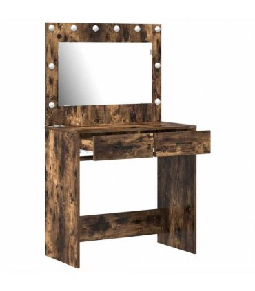 vidaXL Dressing Table Smoked Oak 78.5 x 41 x 135 cm Engineered Wood