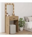 vidaXL Dressing Table Artisan Oak 50 x 41 x 135 cm Engineered Wood