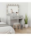 vidaXL Dressing Table Concrete Grey 78.5 x 41 x 135 cm Engineered Wood