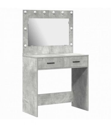 vidaXL Dressing Table Concrete Grey 78.5 x 41 x 135 cm Engineered Wood