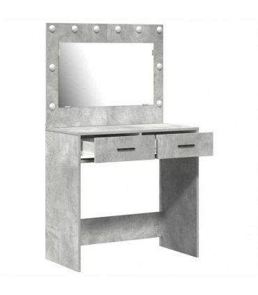 vidaXL Dressing Table Concrete Grey 78.5 x 41 x 135 cm Engineered Wood
