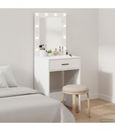 vidaXL Dressing Table White 50 x 41 x 135 cm Engineered Wood