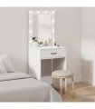vidaXL Dressing Table White 50 x 41 x 135 cm Engineered Wood