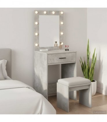 vidaXL Dressing Table Concrete Grey 50 x 41 x 135 cm Engineered Wood