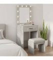 vidaXL Dressing Table Concrete Grey 50 x 41 x 135 cm Engineered Wood