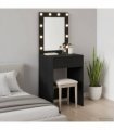 vidaXL Dressing Table Black Oak 50 x 41 x 135 cm Engineered Wood