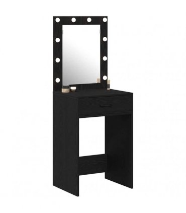 vidaXL Dressing Table Black Oak 50 x 41 x 135 cm Engineered Wood