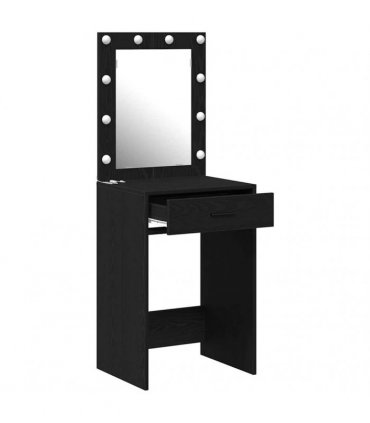 vidaXL Dressing Table Black Oak 50 x 41 x 135 cm Engineered Wood