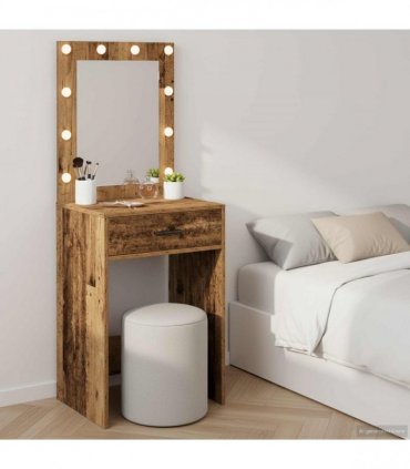 vidaXL Dressing Table Old Wood 50 x 41 x 135 cm Engineered Wood