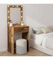 vidaXL Dressing Table Old Wood 50 x 41 x 135 cm Engineered Wood