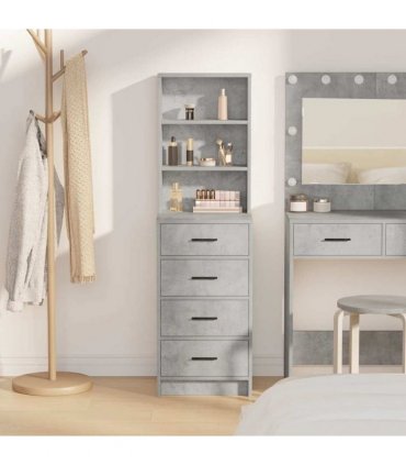 vidaXL Highboard Concrete grey 40 x 41 x 135 cm Engineered wood