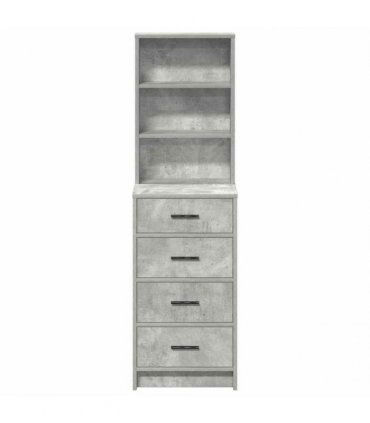 vidaXL Highboard Concrete grey 40 x 41 x 135 cm Engineered wood