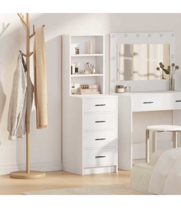vidaXL Highboard with Drawer White 40 x 41 x 135 cm Engineered wood
