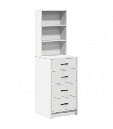 vidaXL Highboard with Drawer White 40 x 41 x 135 cm Engineered wood
