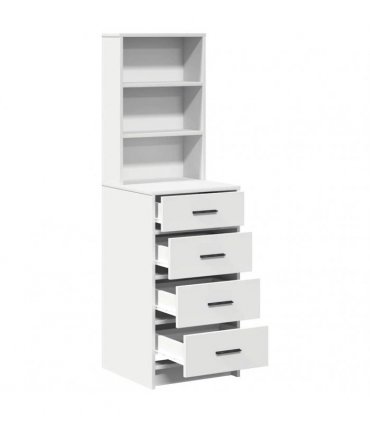 vidaXL Highboard with Drawer White 40 x 41 x 135 cm Engineered wood