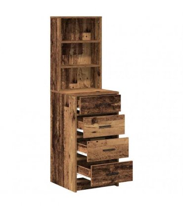 vidaXL Highboard with Drawer Old wood 40 x 41 x 135 cm Engineered wood