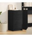 vidaXL Sideboard with Drawer Black oak 40 x 41 x 75 cm Engineered wood