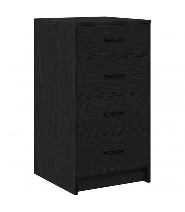 vidaXL Sideboard with Drawer Black oak 40 x 41 x 75 cm Engineered wood