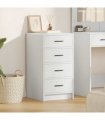 vidaXL Sideboard with Drawer White 40 x 41 x 75 cm Engineered wood