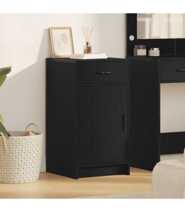 vidaXL Sideboard Black Oak 40 x 40.5 x 75 cm Engineered wood