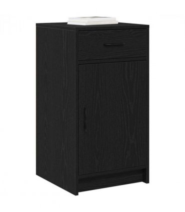 vidaXL Sideboard Black Oak 40 x 40.5 x 75 cm Engineered wood