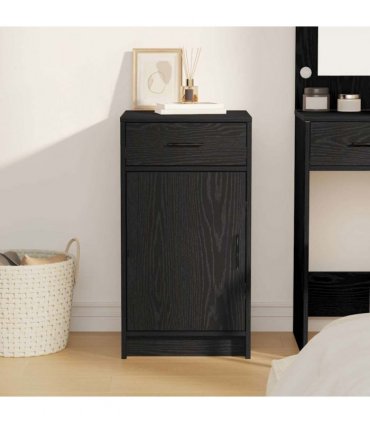 vidaXL Sideboard Black Oak 40 x 40.5 x 75 cm Engineered wood