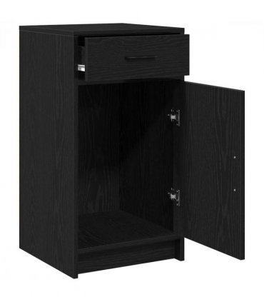 vidaXL Sideboard Black Oak 40 x 40.5 x 75 cm Engineered wood