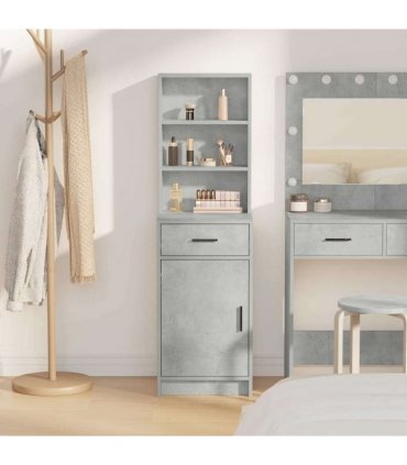 vidaXL Highboard Concrete Grey 40 x 40.5 x 135 cm Engineered Wood