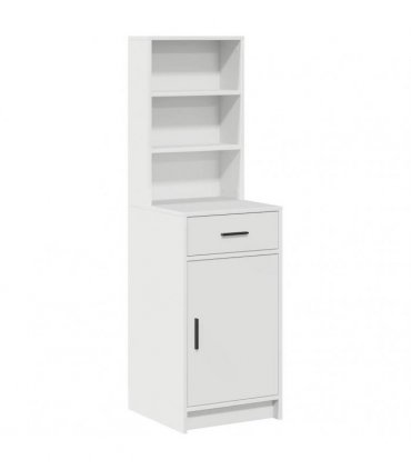 vidaXL Highboard with Drawer White 40 x 40.5 x 135 cm Engineered Wood