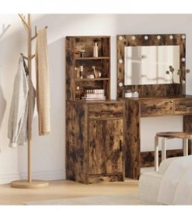 vidaXL Highboard Smoked Oak 40 x 40.5 x 135 cm Engineered Wood