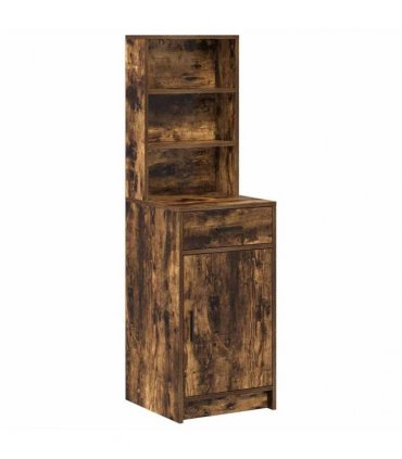 vidaXL Highboard Smoked Oak 40 x 40.5 x 135 cm Engineered Wood